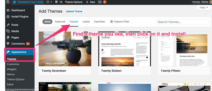 How to change WordPress theme in 2017