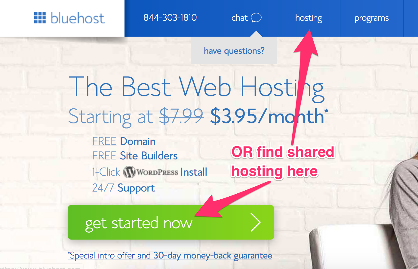 Launching a new site with Bluehost