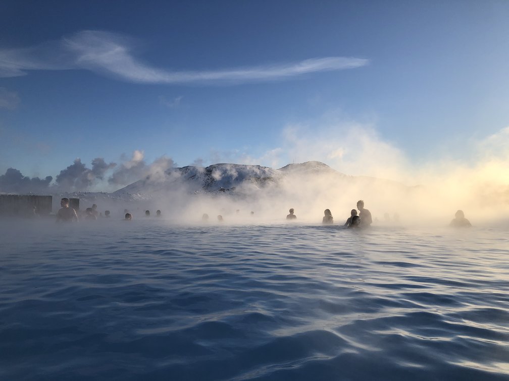 A steamy shot of the Blue Lagoon in Iceland